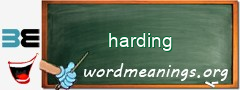 WordMeaning blackboard for harding